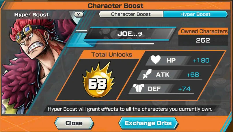 BR487-IOS+Android-Hyber Boost 68+Kid Law Full Boost+4 Ex Max 11K Power(Shank v4+Lucci+Luffy Gear 5)+Vip Medal+Support 163%+Uta Max+Ulti Max+Brook+S-Hawk+Rayleigh+Yasopp+Karasu+Noland+Sanji