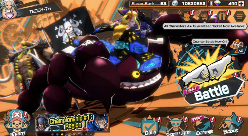 BR490-Android-Hyber Boost 66+490 Diamond RD+12 Ex(Zoro Full Boost+Kuzan+Lucci+Snake+Roger v1+Kaido+Gear 5+Roger v2+Luffy+Yamato v2+Kid Law+Shank v2)+Vip Medal+Support 165%+Many Bounty Festival Max+Strong Account
