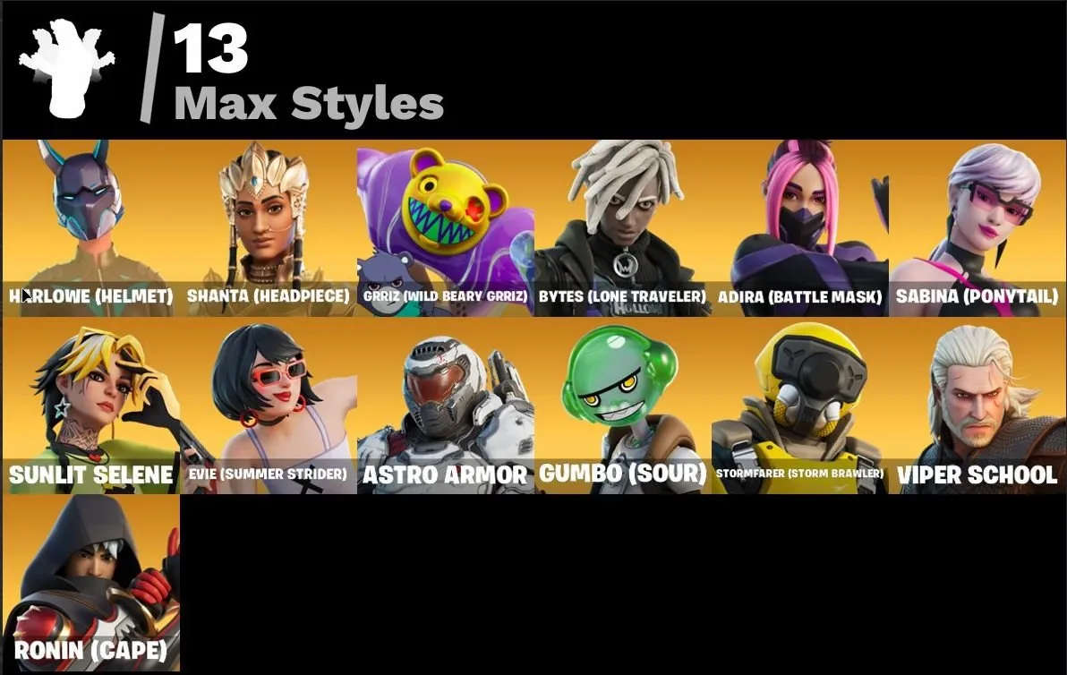 F1052 Ronin, Spectra Knight, Paradigm, Malik, Valeria, Spider-Man, Darth Vader, Doom Slayer - Immediate Email Change & 1700 V-Bucks 