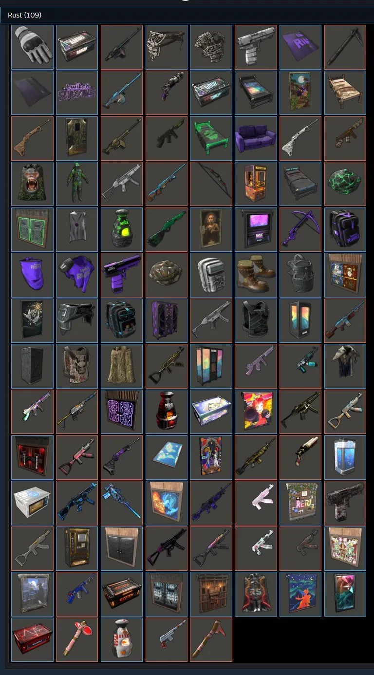 ✧・゚:*✧ 15% OFF ✧・゚:*✧ Smart Savings Rust - 109 Skins, 3420 Hours, Steam Level 10(#E60674459f) ✧・゚:*✧