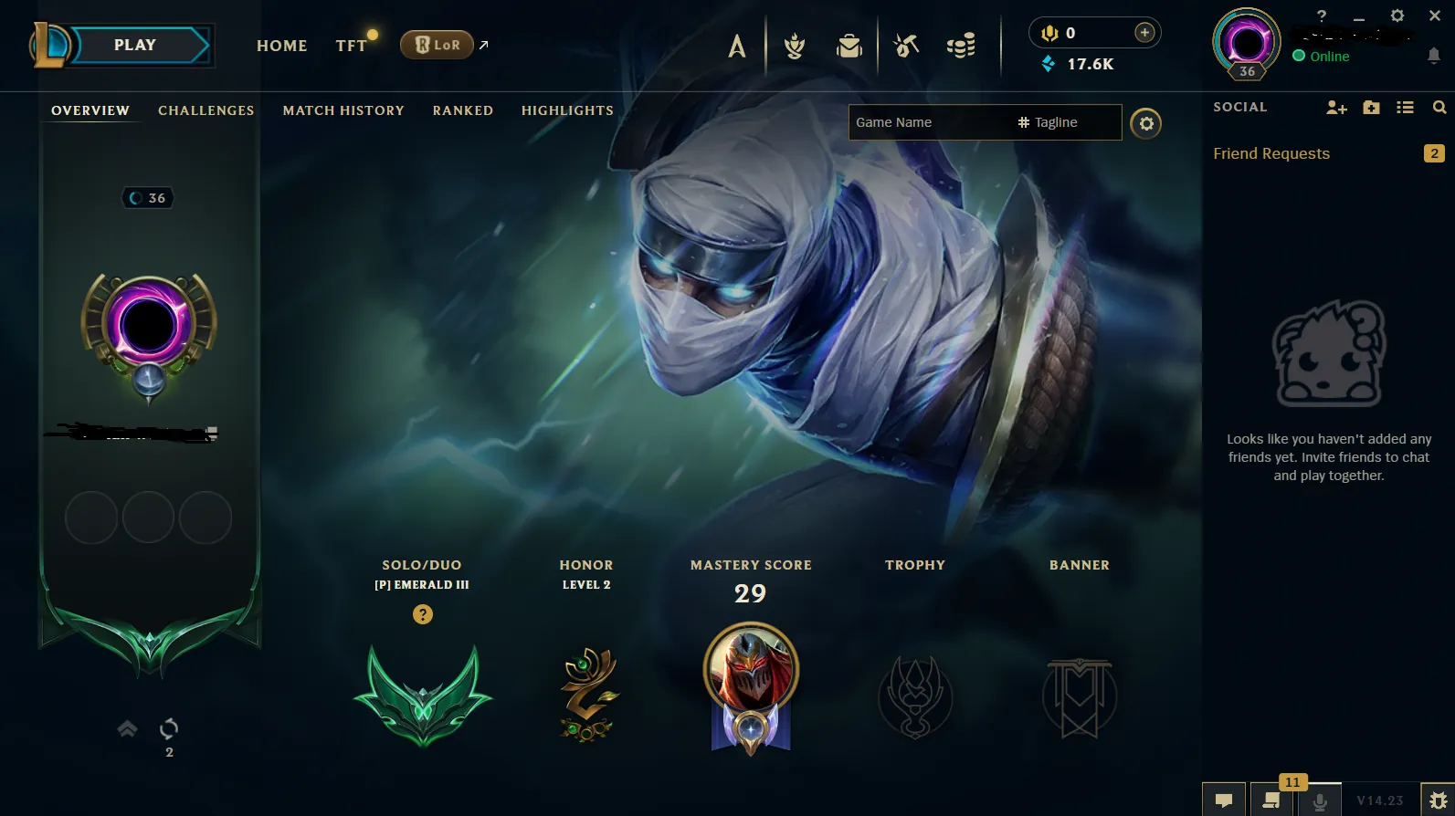 👑 EUW ⸱ Emerald 3 🎗️ S14 Split 3 ( Current ) 💎%100 Winrate / 1/5 Placement Matches 🎀 Mid Main 🚀 17.6K B.E ❄️ High Quality LOL Account ⭐ Warranty ✨ Full Access ⌛ Instant Delivery 📧 Mail Changeable 📷 Check Photos
