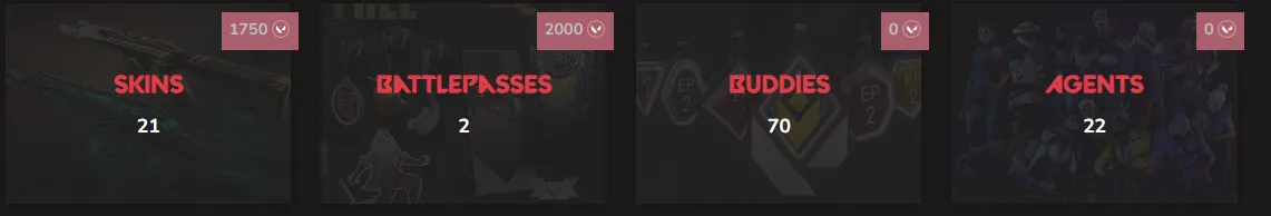 1 KNIFE+SOVEREIGN SWORD+SERENITY(PHANTOM+JUDGE+GHOST+SPECTRE)+RUIN(VANDAL+MARSHAL+GUARDIAN+SHORTY)+SURGE(STINGER+BUCKY+CLASSIC)+ | AP | GOLD 2 |  12 SKINS |9 AGENTS | FULL ACCESS | SCREENSHOTS INSIDE