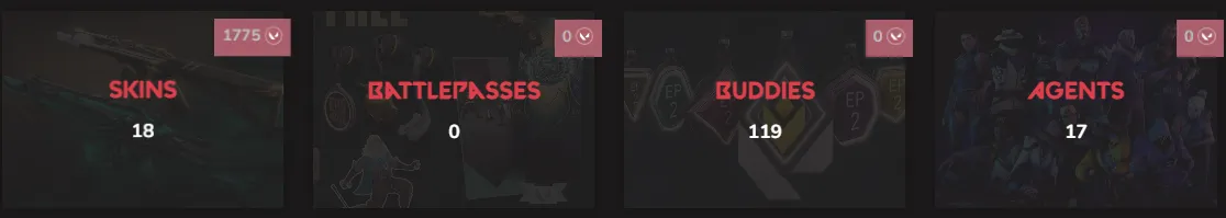 18 SKINS+RECON SPECTRE+VENDETTA GHOST+RAGNAROCKER FRENZY+PISTOLINHA CLASSIC+WUNDERKIND SHORTY+FIRE/ARM CLASSIC+DEATH WISH SHERIFF+JIGSAW GHOST+SOUL SILENCER GHOST+| EU | RANKED READY |  17 AGENTS | FULL ACCESS | SCREENSHOTS INSIDE
